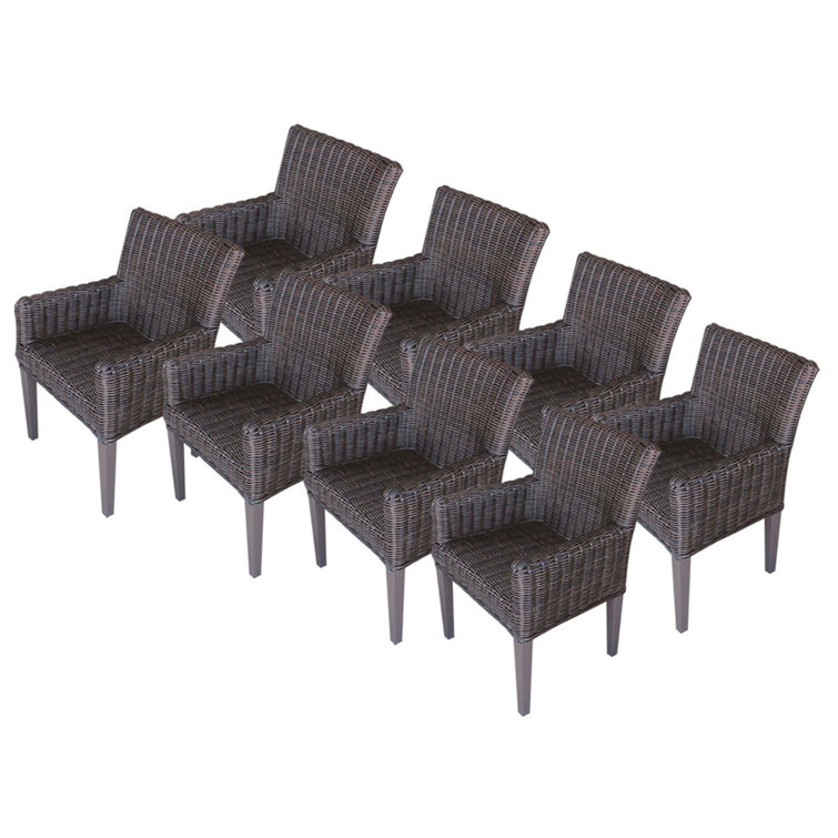 Wade Logan® Ayomikun All Weather Wicker Dining Armchair with Cushion